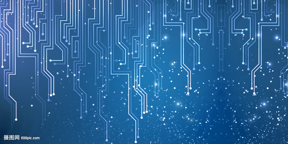 藍(lán)色科技感線條 未來(lái)視覺(jué)與科技的融合